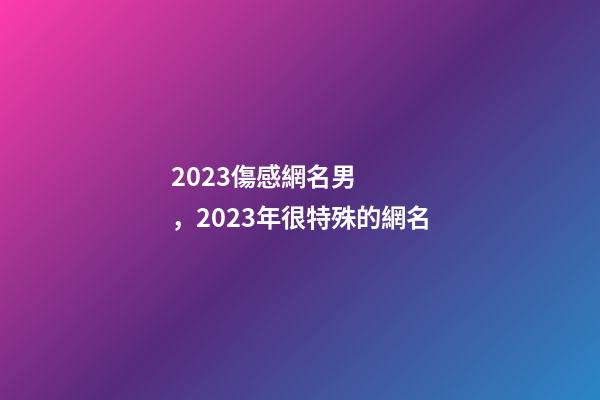 2023傷感網名男，2023年很特殊的網名-第1張-觀點-玄機派